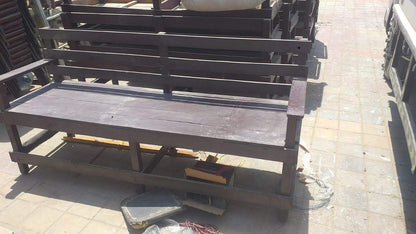 Wooden 3 seats chairs