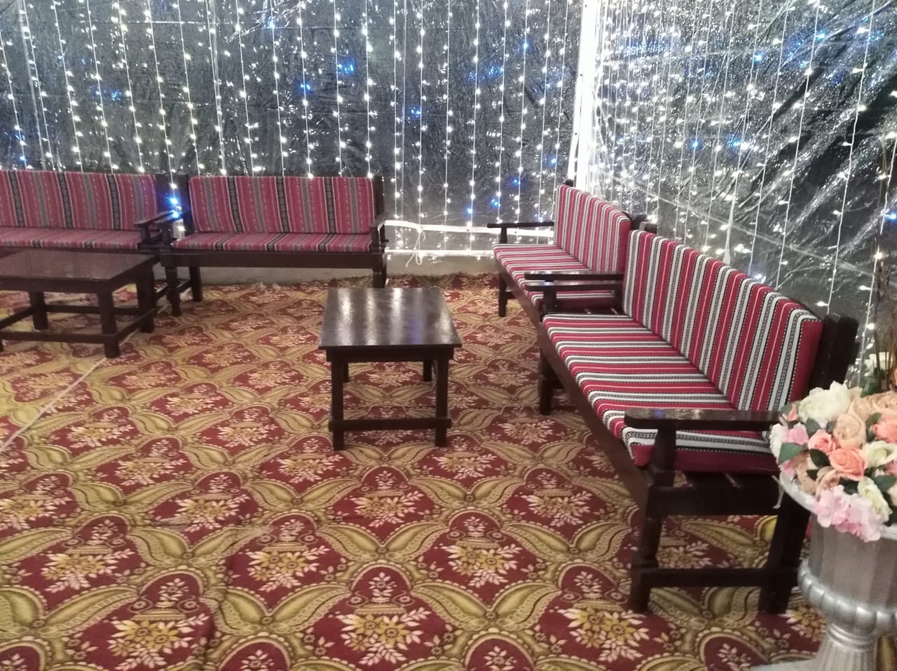 Wooden 3 seats chairs