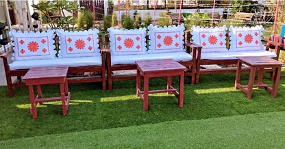 Wooden 3 seats chairs